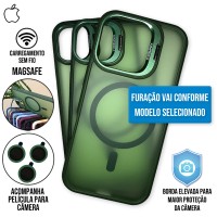 Capa iPhone 16 Pro Max - Metal Stand Fosca Magsafe Cangling Green